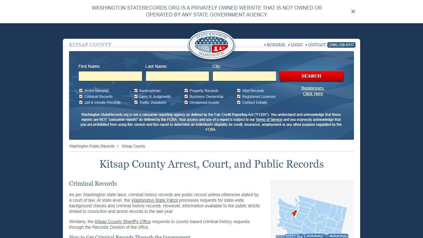 Kitsap County Arrest, Court, and Public Records